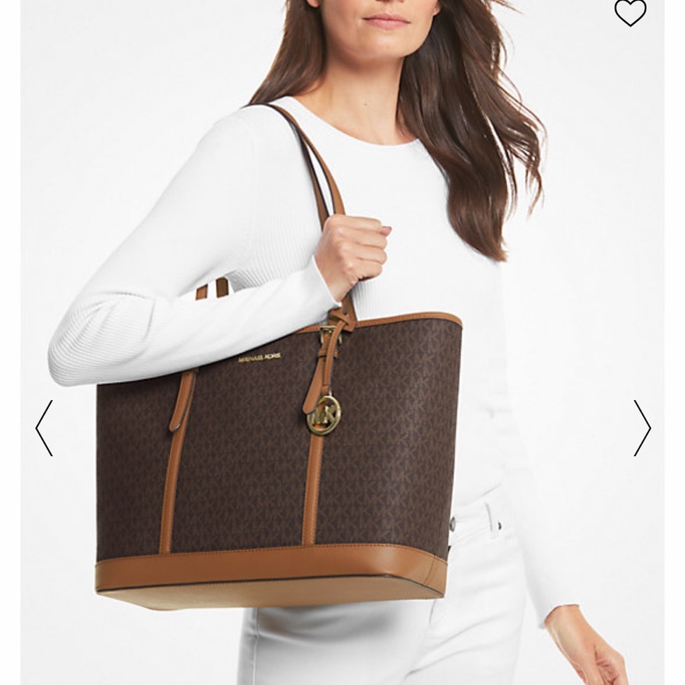 MICHAEL KORS
Jet Set Travel Large Logo Tote Shoulder Bag
COLOR BROWN
NWT - Picture 4 of 4